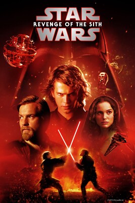 2005 Star Wars Episode III Revenge Of The Sith Movie Poster 11X17