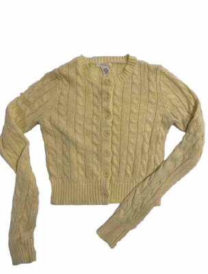 cute yellow button up sweater