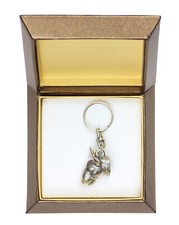 Bull Terrier, Bull Terrier I - Silver Plated Pendant With A Dog In A Decoration