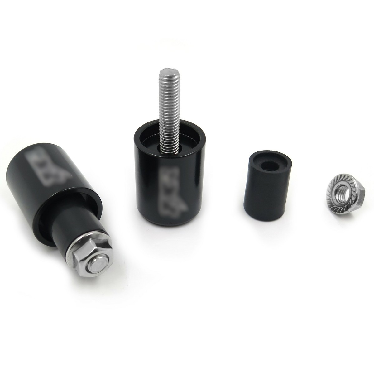 Black Bar Ends Black Rubber For 95-12 Kawasaki Ninja ZX6R/06-07