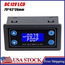 Digital Time Delay Relay Module Control Switch Timing Trigger DC 12V LCD