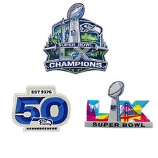 Super Bowl 60 Patches Seahawks Embroidery iron on Patch 3 PC 2