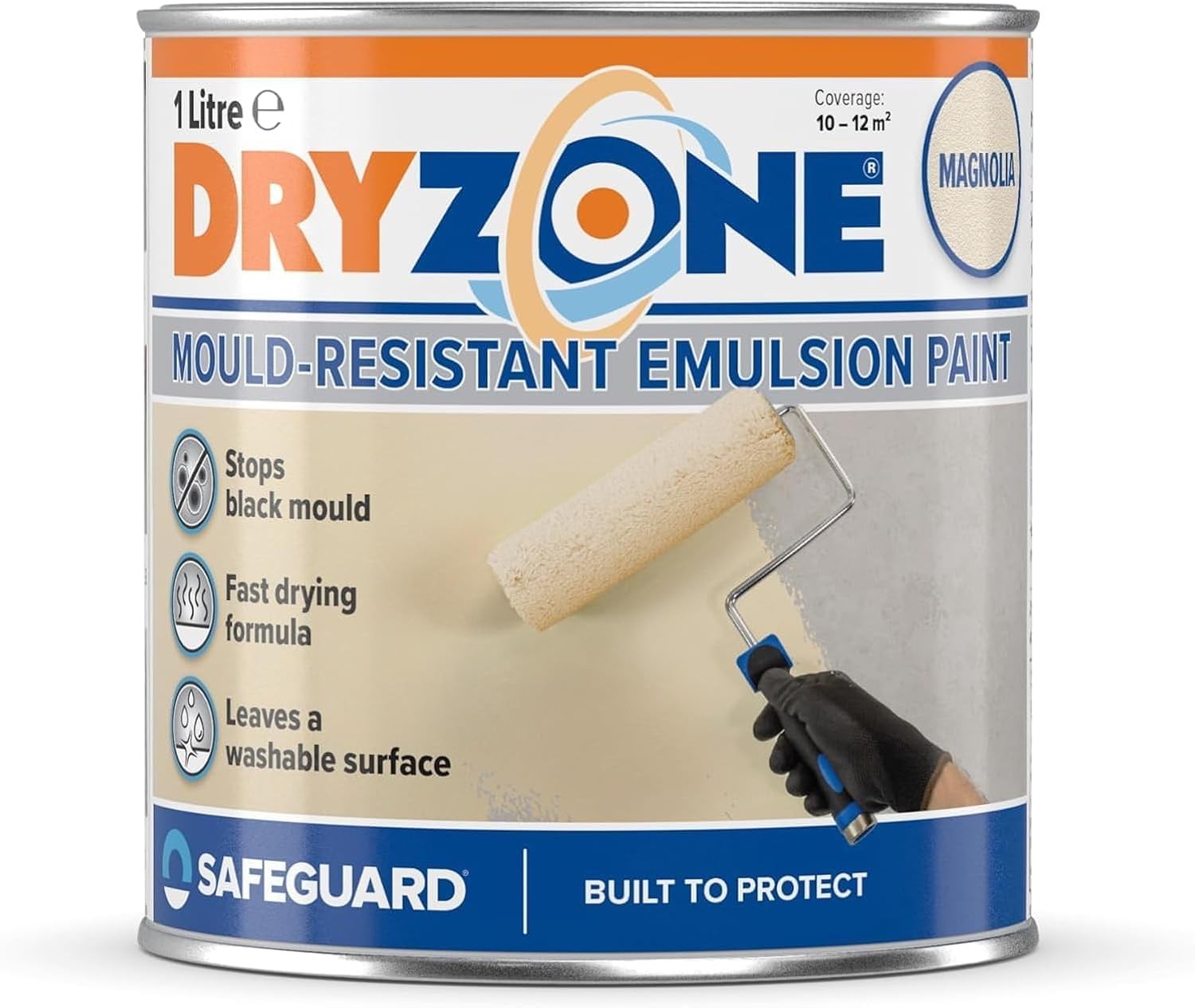 Dryzone (1L, Magnolia) Anti Mould Paint - 5 Years Protection Against Mould Growth For Walls And Ceiling. 50M² - 60M² Coverage - Image 5