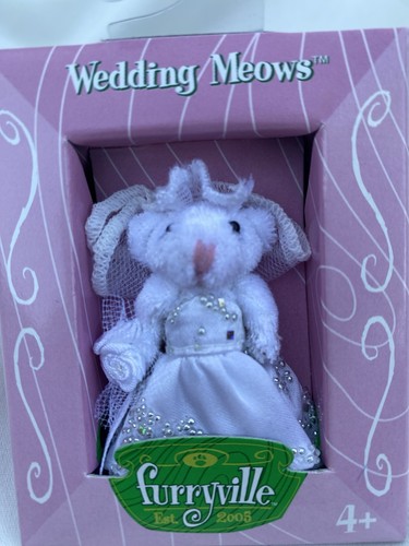 Mattel Furryville WEDDING MEOWS Mini Figure Doll 2004 NEW IN BOX - Picture 2 of 3