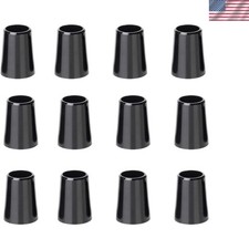12  Black Golf Ferrules for 0.355 & 0.370 Shafts - High Gloss Finish