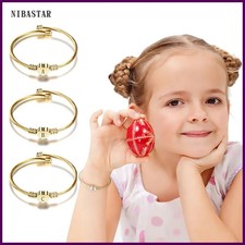 Lovely Kids Initial Bracelets Stainless Steel Tiny Letter Personalized Gift