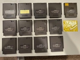 Nintendo NES 13 game lot - Jaws, Mario 3, TMNT, Ghostbusters - cleaned/tested