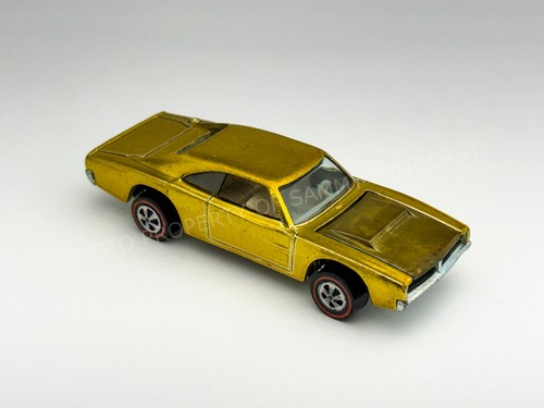 Hot Wheels Redline CUSTOM CHARGER Gold US White Interior Very Nice !!!