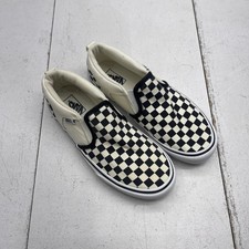 Vans Classic Slip-On Shoes Youth Size 5 Black White Checkerboard Skate Sneakers