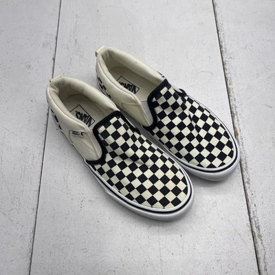 Vans Classic Slip-On Shoes Youth Size 5 Black White Checkerboard Skate Sneakers - Image 1 of 4