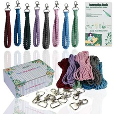Adult DIY Craft Keychain Making macrame keychain kit, Macrame Kits