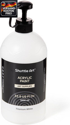 Acrylfarben Set 1000 ml weiß wasserfest für Künstler und Hobby134