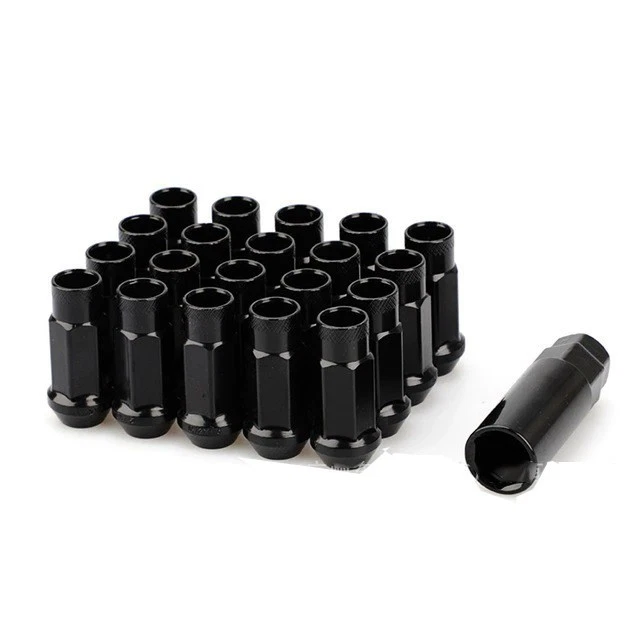 Набор зажимных гаек MUTEKI SR48 черные 12X1,5 48 мм удлиненные с открытым концом 20 шт конусообразное сиденье - Изображение 4 из 4