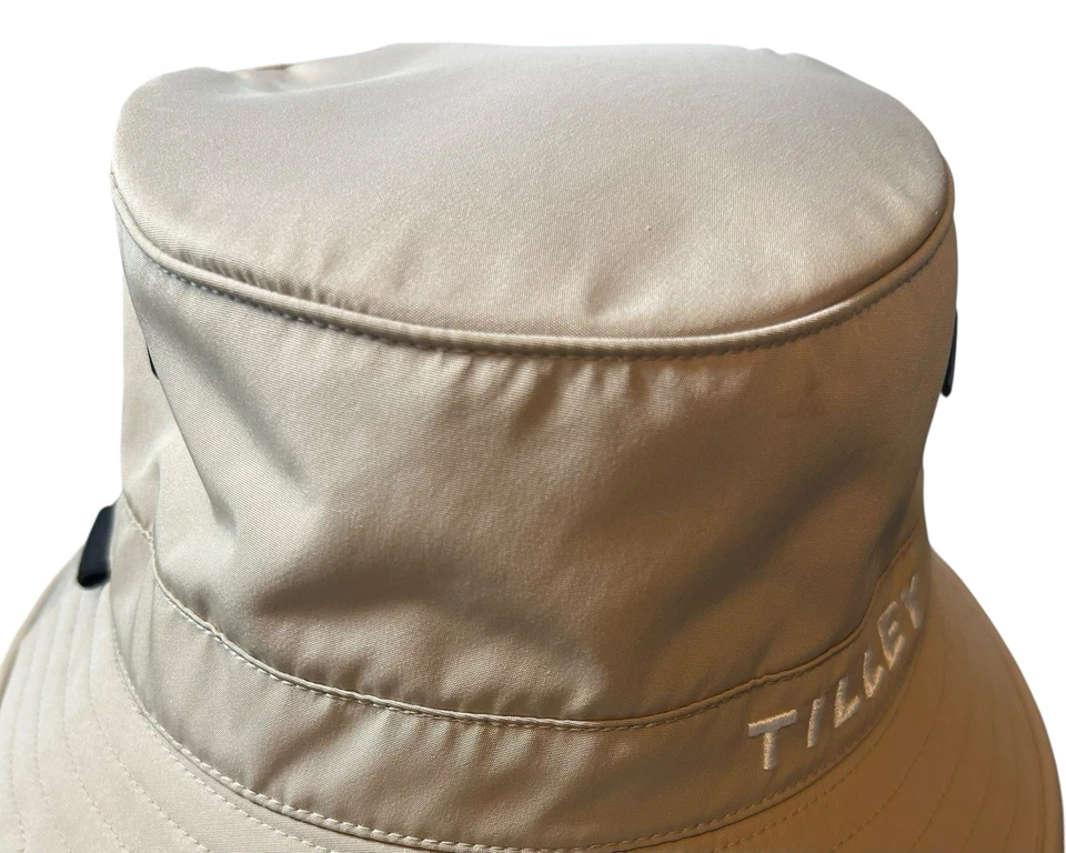 The Tilley Loves Golf Men's Bucket Hat Sz XL Travel Sun Cap Brown Khaki Tan - Image 2 of 4