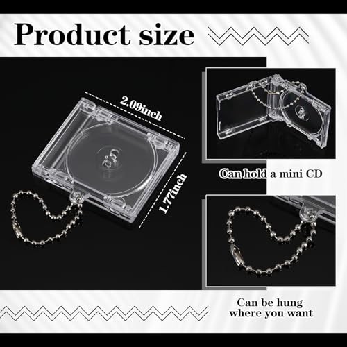 milet CD coverKey chain 13個セット Pcs Mini Cd Keychain Album Cases Plastic Cd Cases Clear DVD Cover