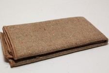 mens pure wool pocket square handkerchief - tan w/ speckles
