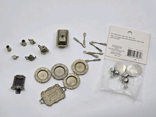 Dollhouse MIniature Dish Lot Plates Cups Silverware Serving Tray 