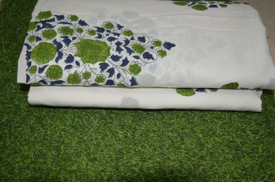 NO TARRIF CHARGES 100% ZK_210 Hand Block Print Floral Fabric 10 Yard 100%Cotton