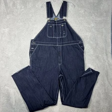 Boulder Creek Jean Bib Overalls 50x38 BIG Dark Wash Men EUC