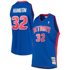 Richard Hamilton Detroit Pistons #32 Blue Authentic Reebok