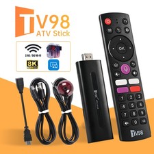 TV98 TV Stick Android 14 2.4G 5G Dual WiFi Smart TV Box 2G+16G 8K Media Player -