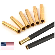 12pc 38-300gr Arrow Inserts Heavy Weight ID6.2mm Base Copper Arrowhead Connector