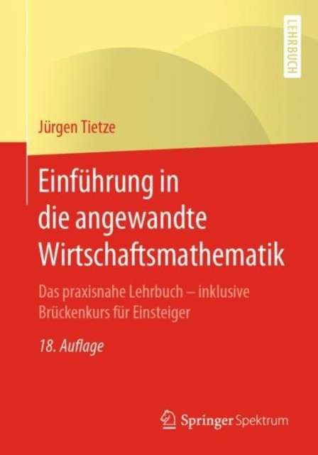 Springer Spektrum Einführung In Die Angewandte Wirtschaftsmathematik - Image 2