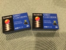 Scotch VHS-C Camcorder Tapes TC-30 Professional Quality - Lot of 2 - Sealed