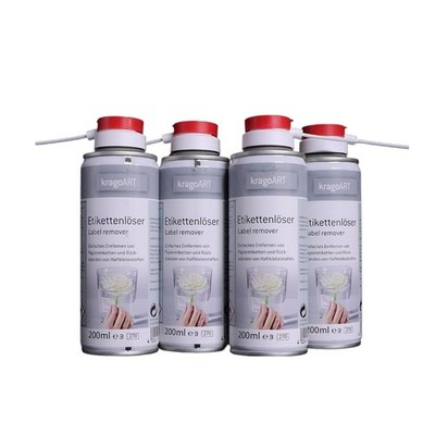 4 x 200ml Spray Etikettenlöser Kleberestentferner Etikettenentferner KragoART