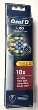 Oral B PRO Floss Action Replacement Toothbrush Heads - 4 Count White, NEW