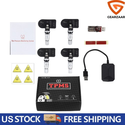 #ad Android USB TPMS Car Tire Pressure Monitoring System Wireless Build in Battery $37.99