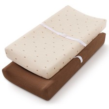 Muslin Changing Pad Cover for Girls Boys, Ultra Soft Breathable Cotton, Baby ...
