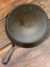 Pre Griswold Erie #8 Cast Iron Skillet with Tamper Maker’s Mark