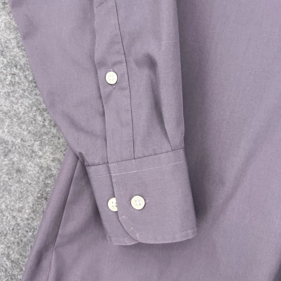 Barrington 衬衫男式 14.5 32/33 紫色无皱长袖纽扣 — 第 3/4 张图片