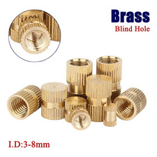 Brass Knurl Insert Nut Blind Hole Hot Heat Melt Injection Molding I.D:3-8mm