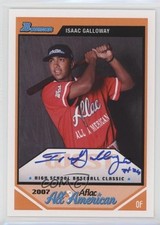 2008 Bowman Draft Aflac All-American Auto Isaac Galloway #AFLAC-IG Auto 4r3