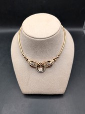 VINTAGE CROWN TRIFARI PHILIPPE DESIGN CAROUSEL RHINESTONE NECKLACE