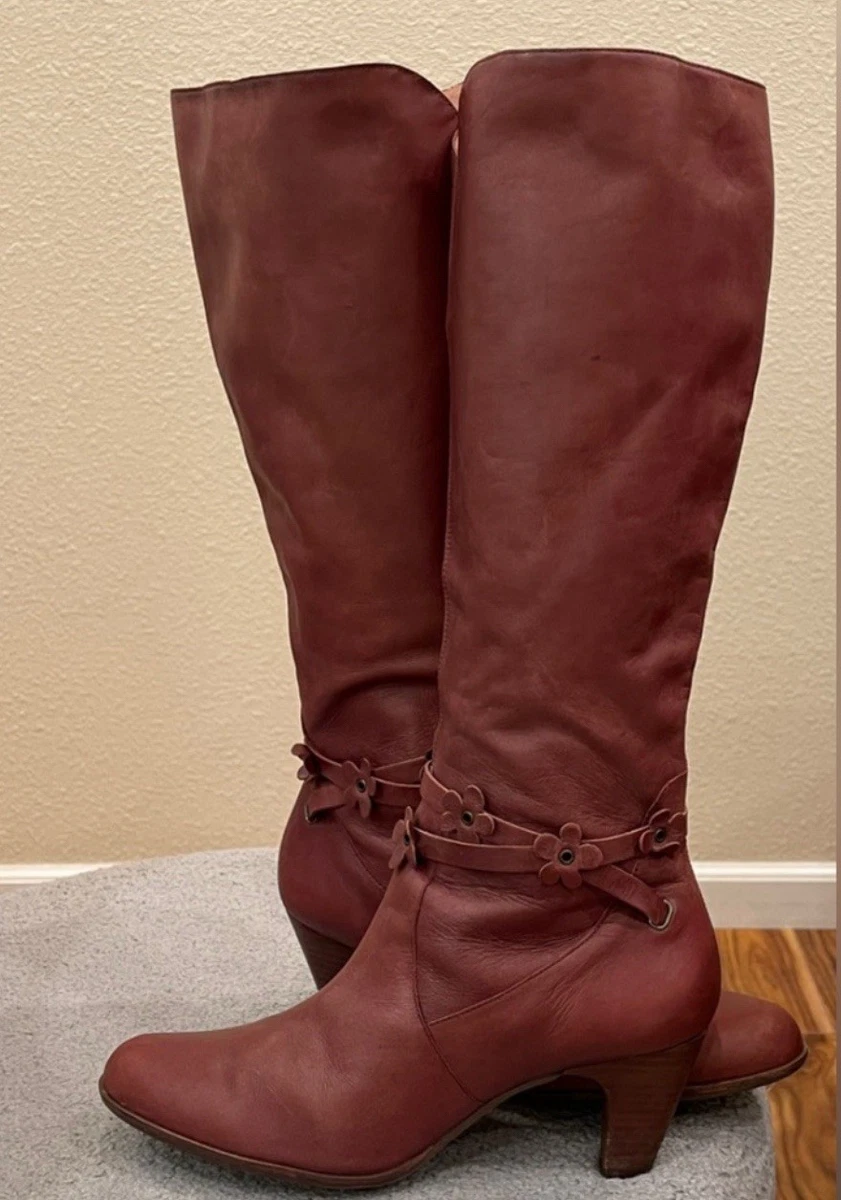 Bottes Over The Knee Khaite Morgan - Rouge Vin - Taille 41 - Occasion Très Bon État