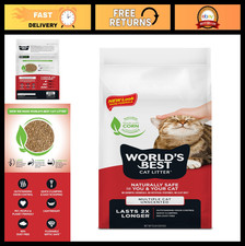 Premium Unscented Cat Litter for Multiple Cats - 8 lbs, Quick Clumping, Flushabl