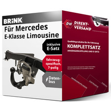 Für E-Klasse Limousine W213 (Brink) Anhängerkupplung schwenkbar + E-Satz 7pol