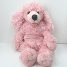 Build-A-Bear Workshop Pink Poodle Plush Stuffed Animal Curly Fur 20" Dog Toy