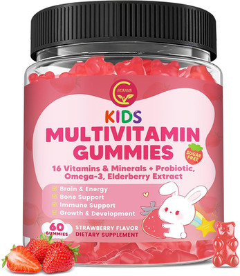 Kids Methylated Multivitamin Gummies with Omega 3, Multivitamin for Kids & Teens