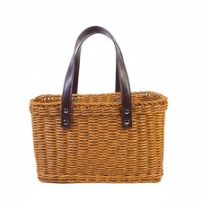 Plastic Container with Handles Handwoven Plastic Shopping Container