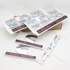5X Emblem Set For 2013-2018 RAM 2500 HEAVY DUTY 4X4 Cummins Turbo Diesel Chrome
