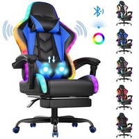 Devoke Rgb Gaming Stuhl Mit Massage, Ergonomisch,FußStüTze, Led,BüRostuhl,150Kg