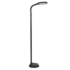 Floor Lamp - Full Spectrum Natural Sunlight Lamp with Bendable Neck (Black)