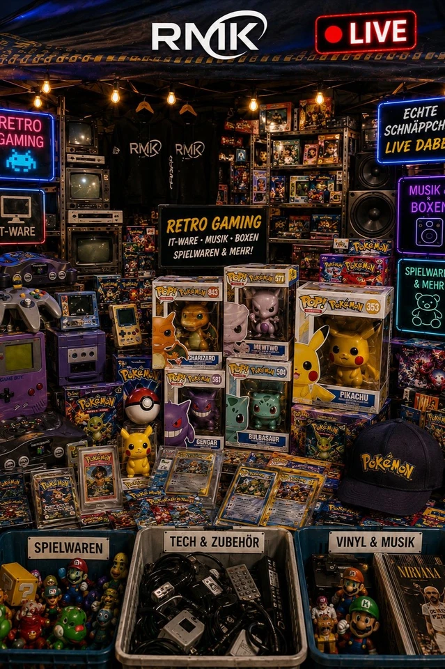 XXL FLOHMARKT STREAM | RETRO GAMING MERCH POKEMON ALLES AB 1€