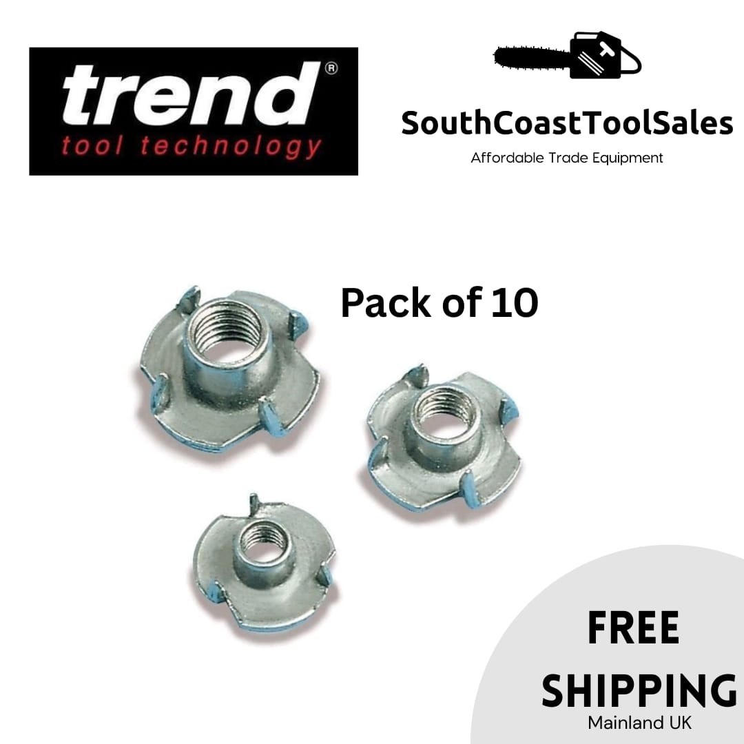 10 x Genuine Trend PTN/6/10 Pronged Tee nut M6 8mm FREE P&P VAT INC