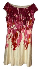 Eliza J Women's Color Splash Cap Sleeve Midi Dress Size 8