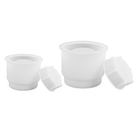 Glas-Silikonform, Glas-Harzform Mit Deckel, 2 Sets Kerzenglas-Formen In Ver9302